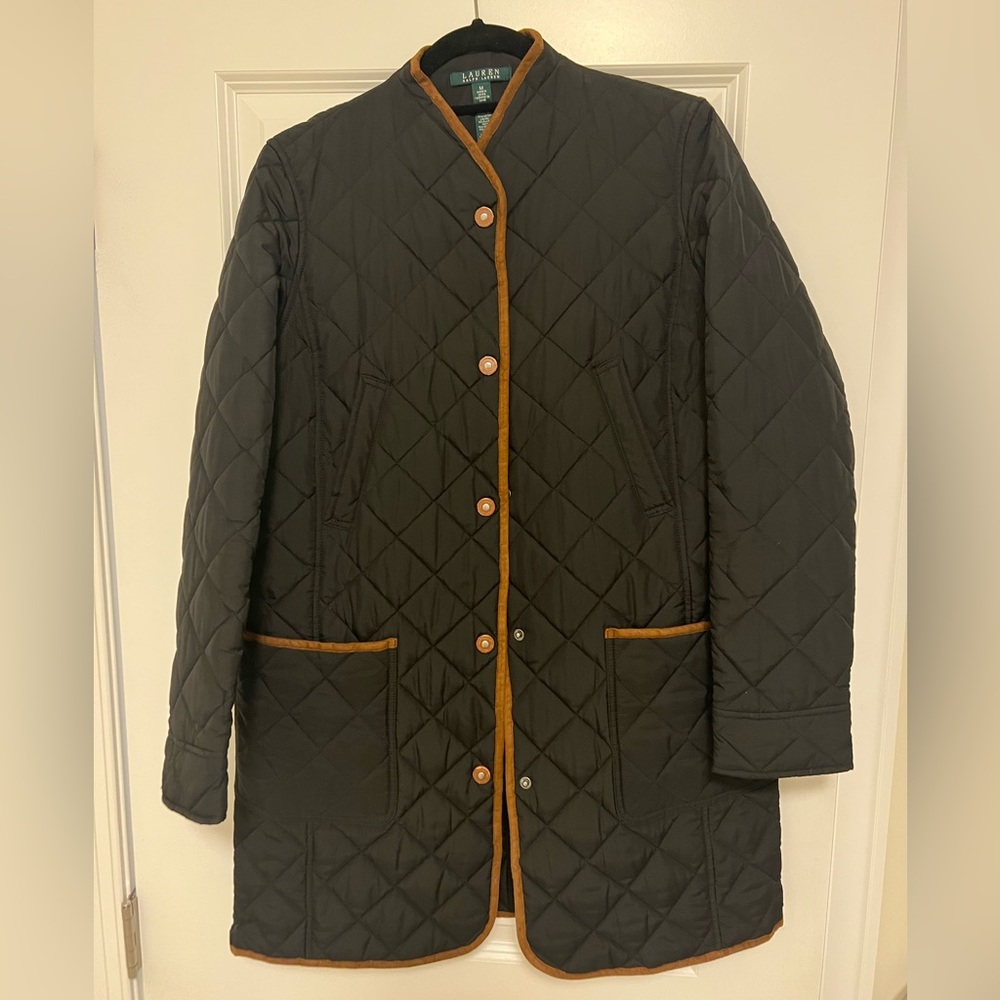 Ralph Lauren Back Long Quilted Jacket